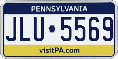PA license plate JLU5569