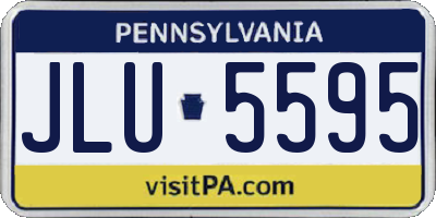 PA license plate JLU5595