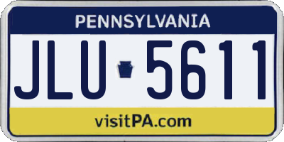 PA license plate JLU5611