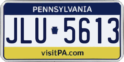 PA license plate JLU5613