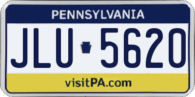 PA license plate JLU5620