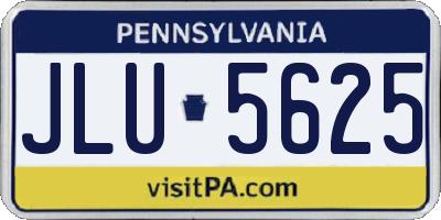 PA license plate JLU5625