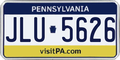 PA license plate JLU5626