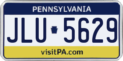 PA license plate JLU5629