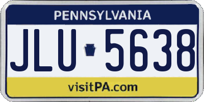 PA license plate JLU5638
