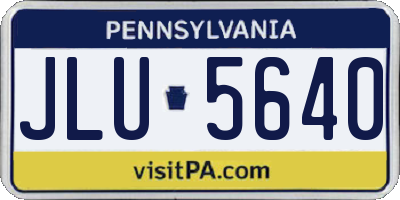 PA license plate JLU5640
