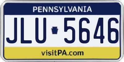 PA license plate JLU5646