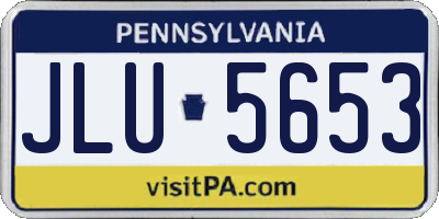 PA license plate JLU5653