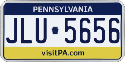 PA license plate JLU5656