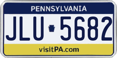 PA license plate JLU5682