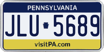 PA license plate JLU5689