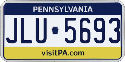 PA license plate JLU5693