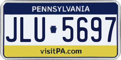 PA license plate JLU5697