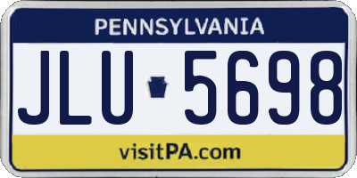 PA license plate JLU5698