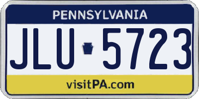 PA license plate JLU5723