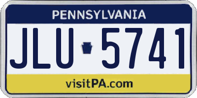 PA license plate JLU5741