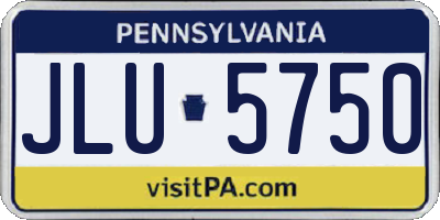 PA license plate JLU5750