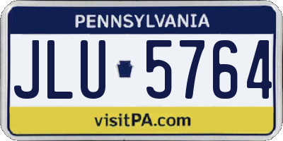 PA license plate JLU5764