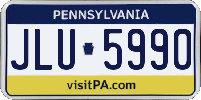 PA license plate JLU5990