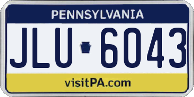 PA license plate JLU6043