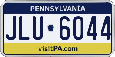 PA license plate JLU6044