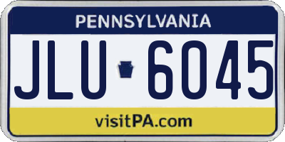 PA license plate JLU6045