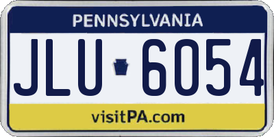 PA license plate JLU6054