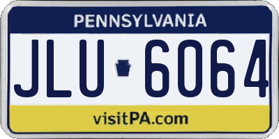PA license plate JLU6064
