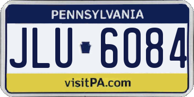 PA license plate JLU6084