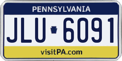 PA license plate JLU6091