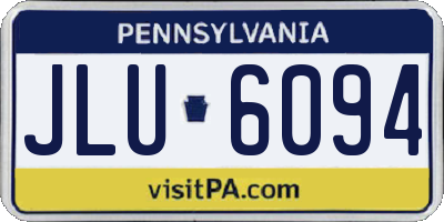 PA license plate JLU6094