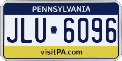 PA license plate JLU6096