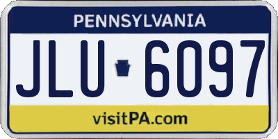 PA license plate JLU6097