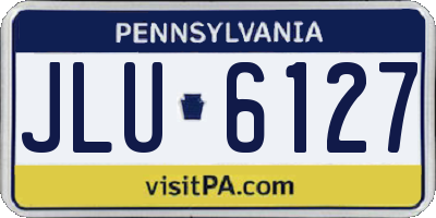 PA license plate JLU6127