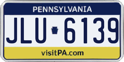 PA license plate JLU6139