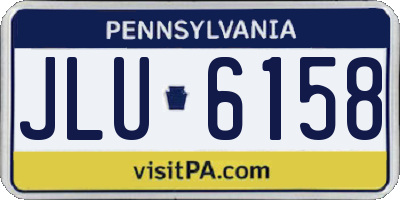 PA license plate JLU6158