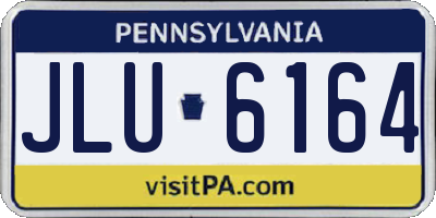 PA license plate JLU6164