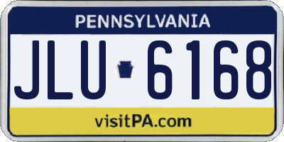 PA license plate JLU6168