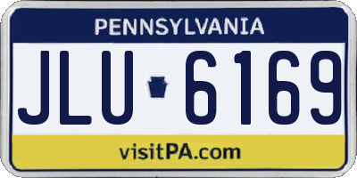 PA license plate JLU6169
