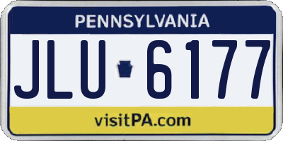 PA license plate JLU6177