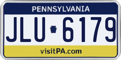 PA license plate JLU6179
