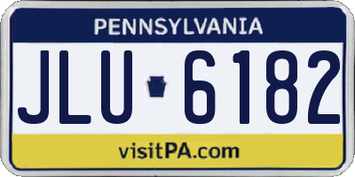PA license plate JLU6182