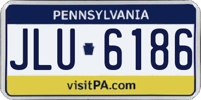 PA license plate JLU6186