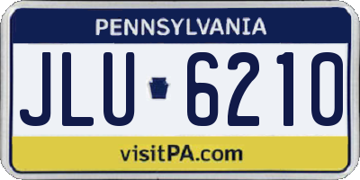 PA license plate JLU6210