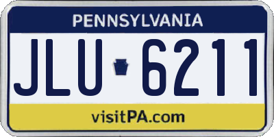 PA license plate JLU6211