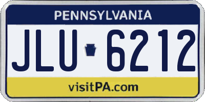 PA license plate JLU6212