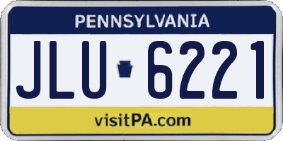 PA license plate JLU6221