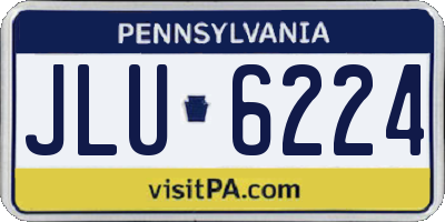 PA license plate JLU6224