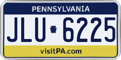 PA license plate JLU6225
