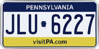 PA license plate JLU6227